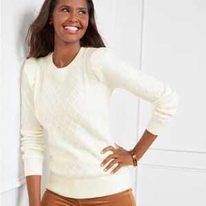 Classic Cream Cable-Knit Women's Sweater